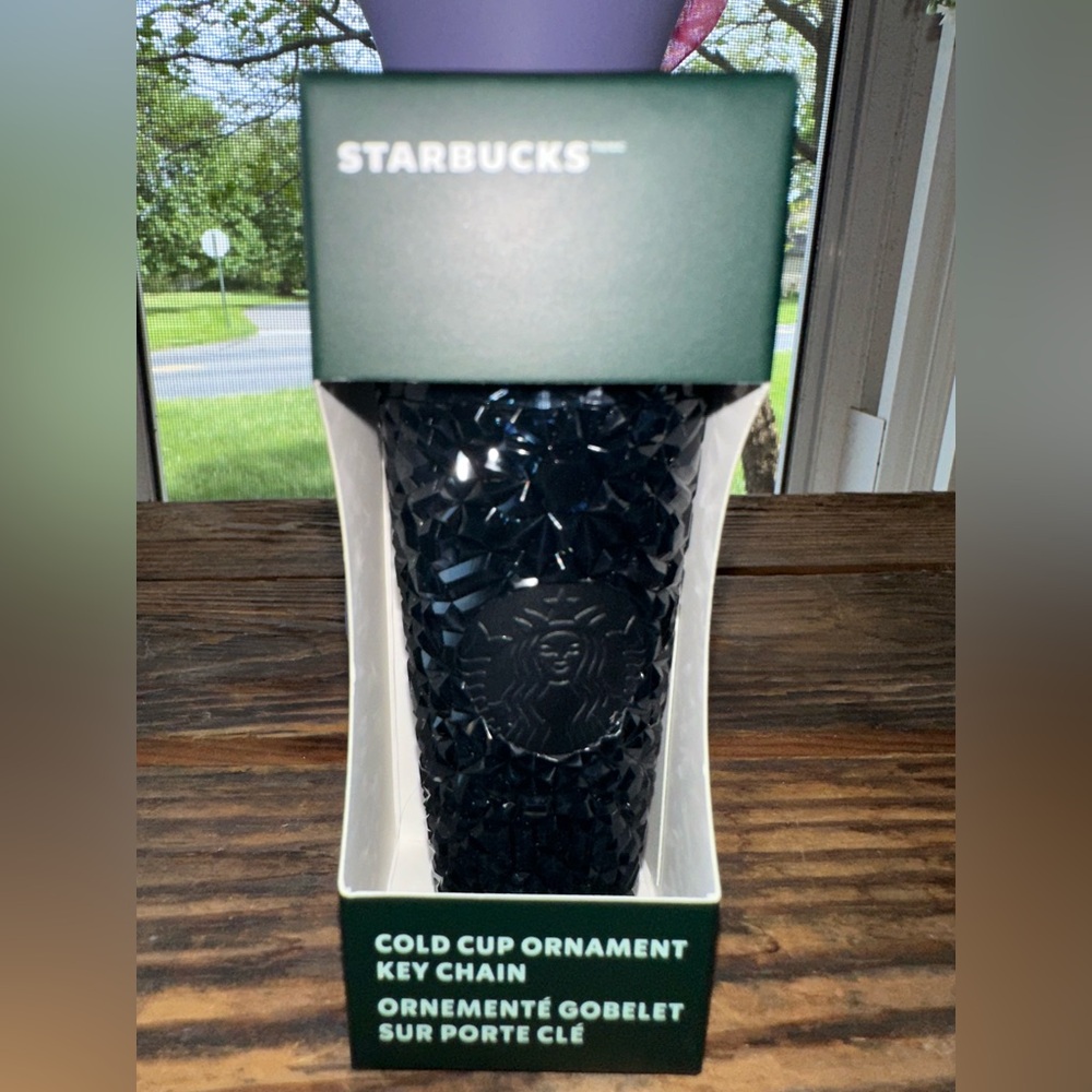 Starbucks Ornament Keychain 2024 Navy Gemstone Cold NWT